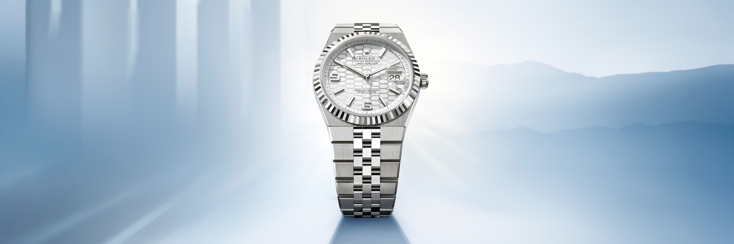 Rolex Land-Dweller 40 Oyster, 40 mm, Oystersteel and white gold M127334-0001