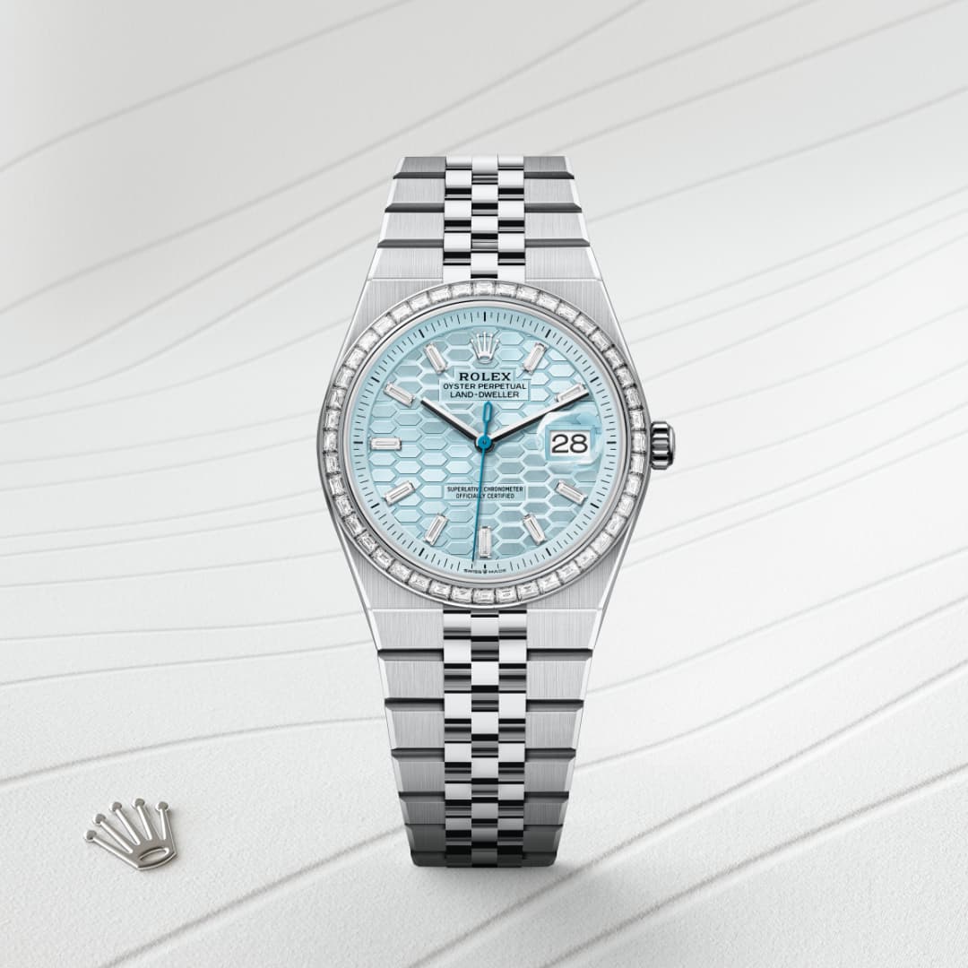 Rolex Land-Dweller 36 Oyster, 36 mm, platinum and diamonds M127286TBR-0001