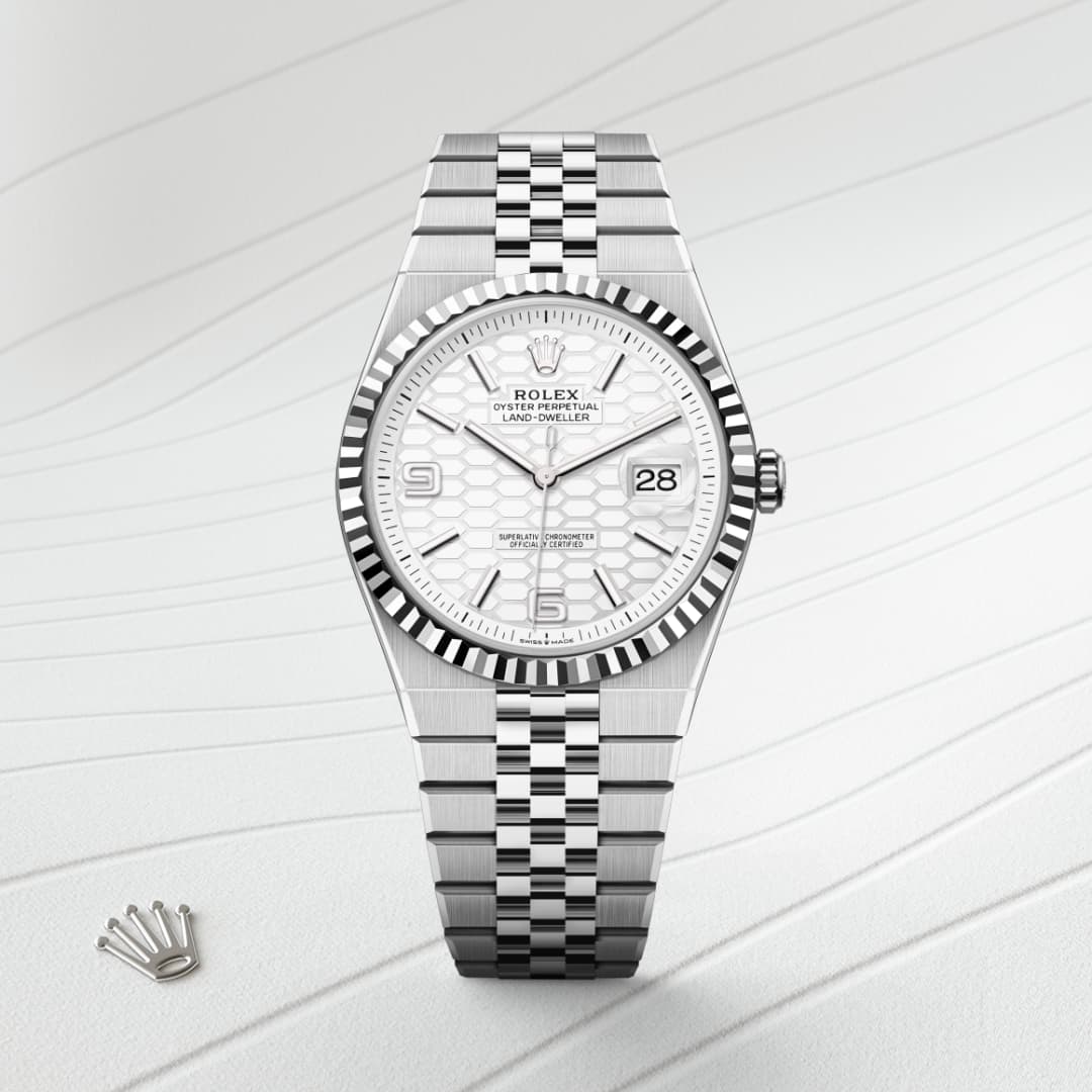 Rolex Land-Dweller 40 Oyster, 40 mm, Oystersteel and white gold M127334-0001