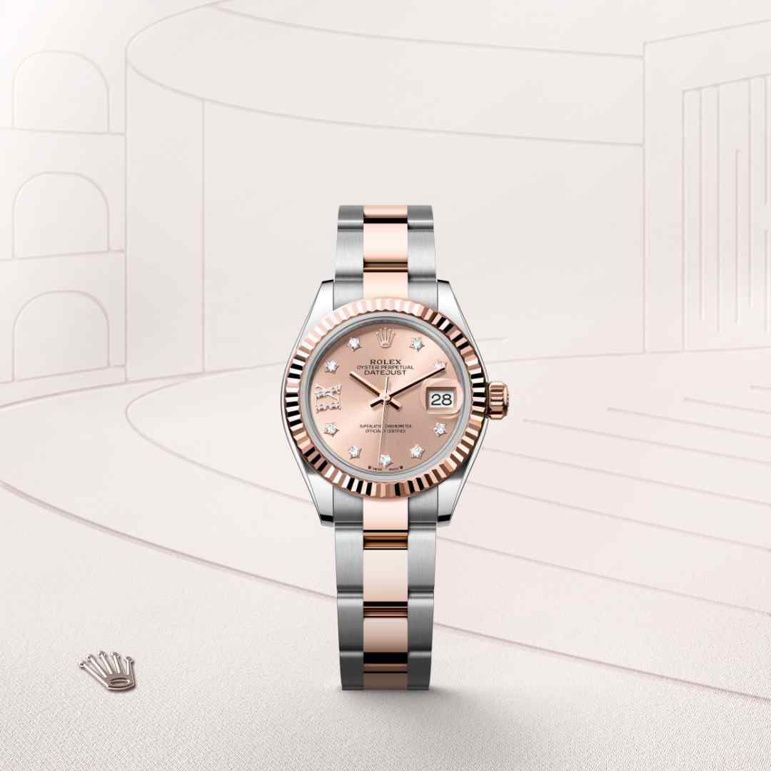 Rolex Lady-Datejust Oyster, 28 mm, Oystersteel and Everose gold M279171-0028