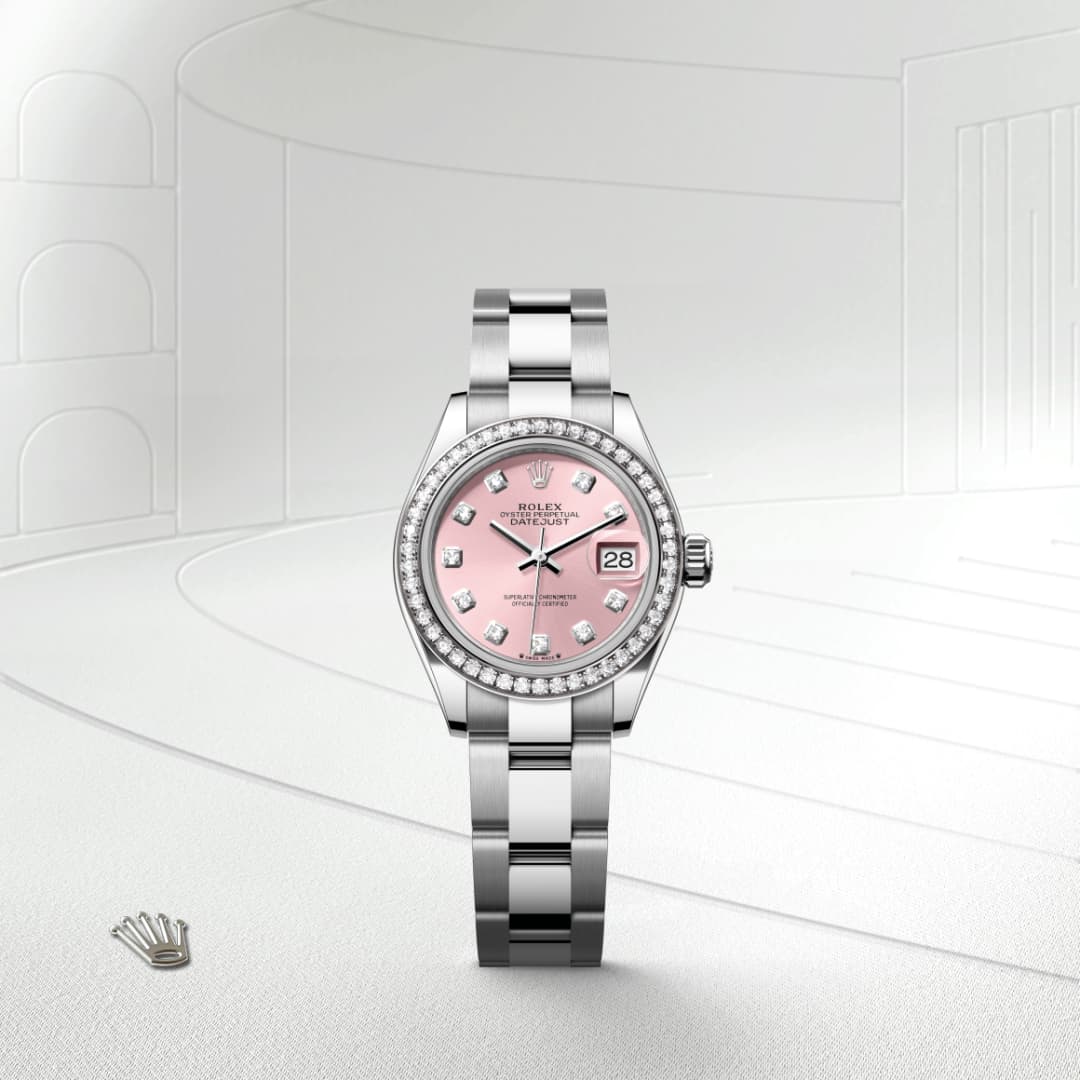 Rolex Lady-Datejust Oyster, 28 mm, Oystersteel, white gold and diamonds M279384RBR-0004
