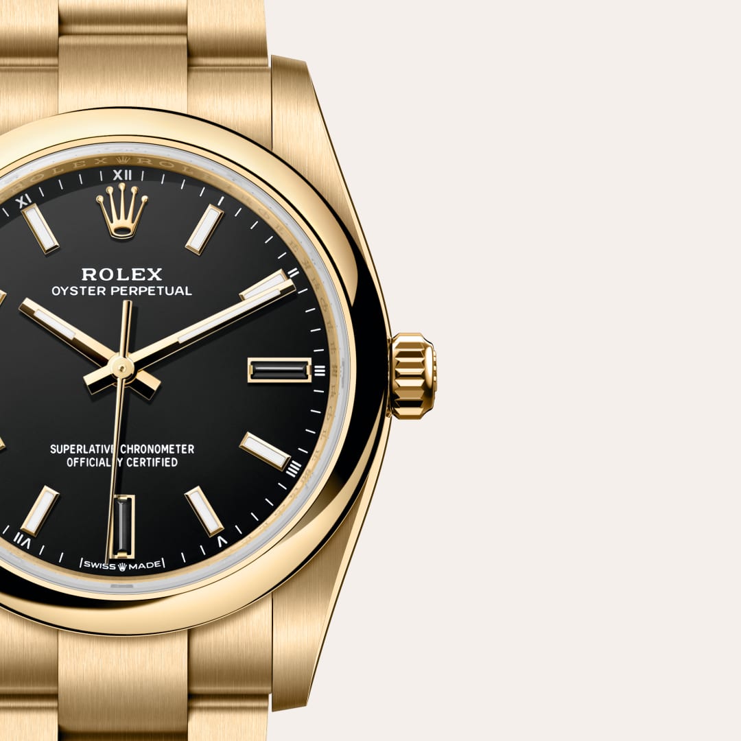 Rolex Oyster Perpetual 34 Oyster, 34 mm, yellow gold M124208-0001