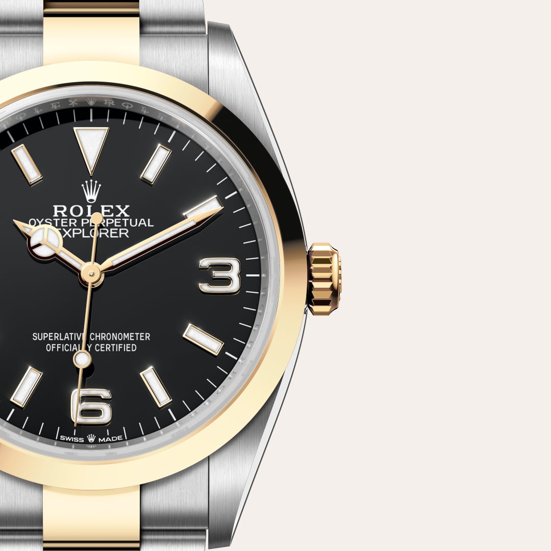 Rolex Explorer 36 Oyster, 36 mm, Oystersteel and yellow gold M124273-0001