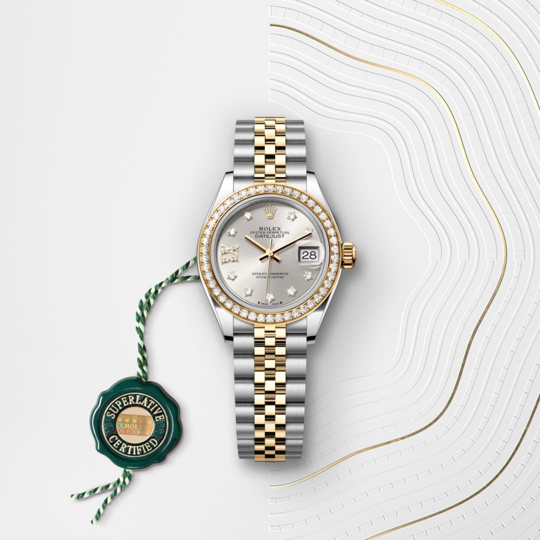 Rolex Lady-Datejust Oyster, 28 mm, Oystersteel, yellow gold and diamonds M279383RBR-0003
