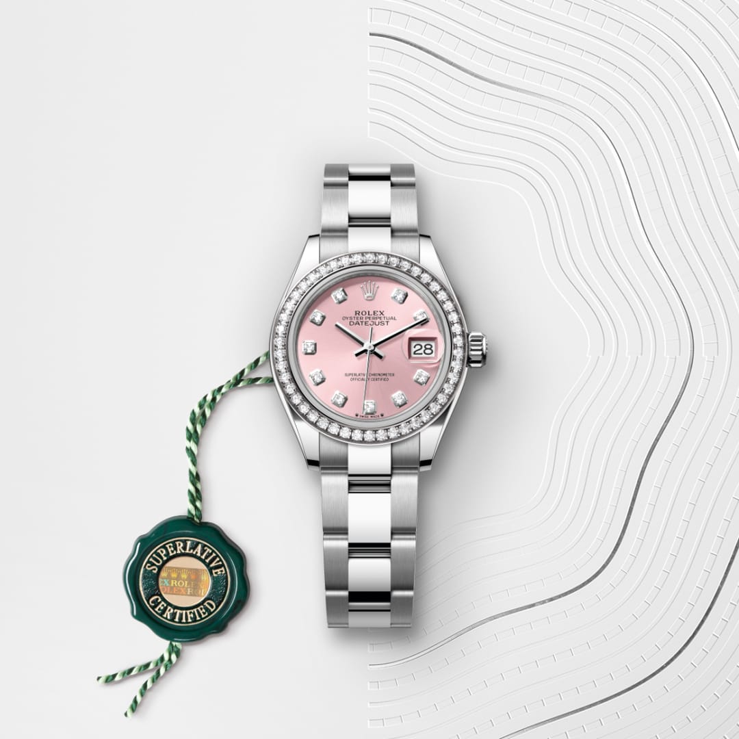 Rolex Lady-Datejust Oyster, 28 mm, Oystersteel, white gold and diamonds M279384RBR-0004