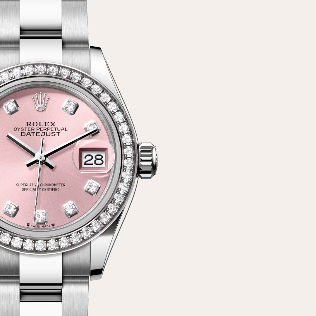 Rolex Lady-Datejust Oyster, 28 mm, Oystersteel, white gold and diamonds M279384RBR-0004