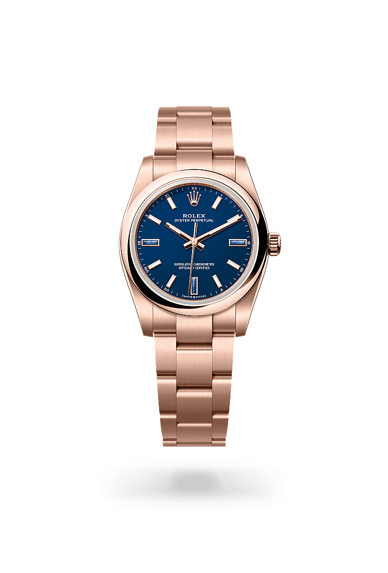 Rolex Oyster Perpetual 34 Oyster, 34 mm, Everose-Gold m124205-0002