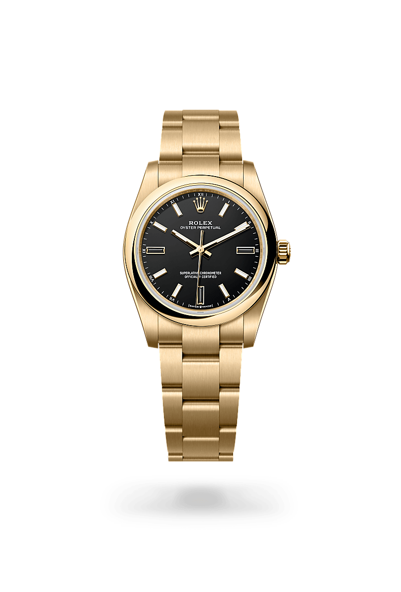 Rolex Oyster Perpetual 34 Oyster, 34 mm, Gelbgold m124208-0001