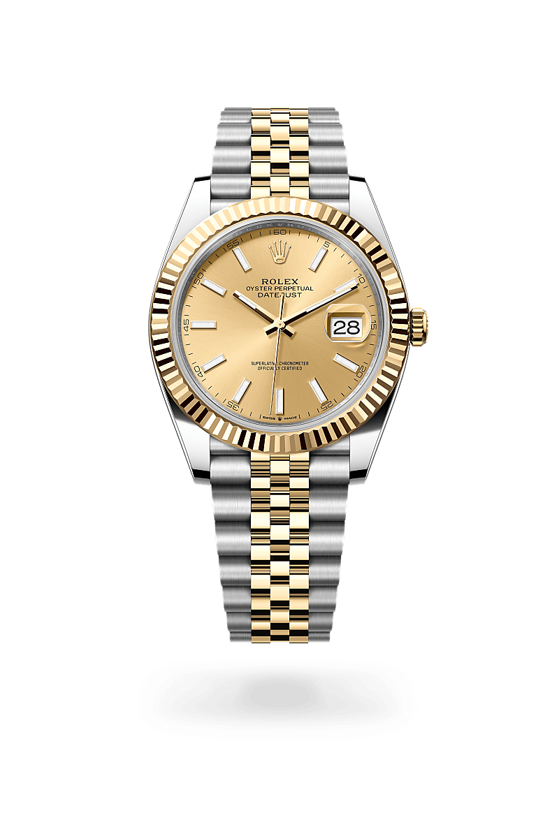 Rolex Datejust 41 Oyster, 41 mm, Edelstahl Oystersteel und Gelbgold m126333-0010