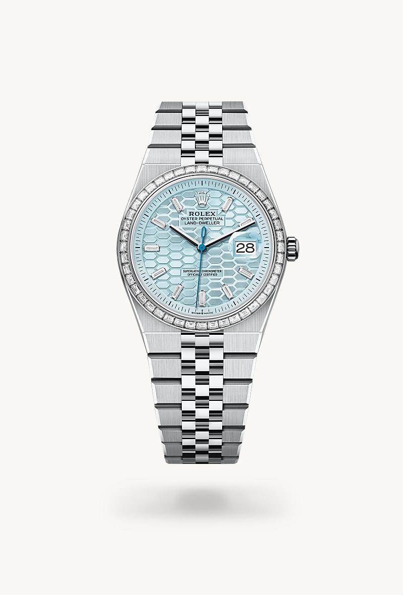 Rolex Land-Dweller 36 Oyster, 36 mm, platinum and diamonds M127286TBR-0001