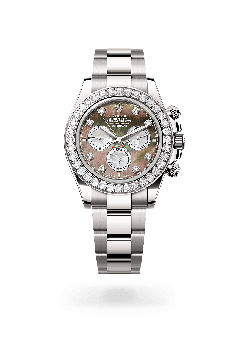 Rolex Cosmograph Daytona Oyster, 40 mm, Weißgold mit Diamanten m126579rbr-0001