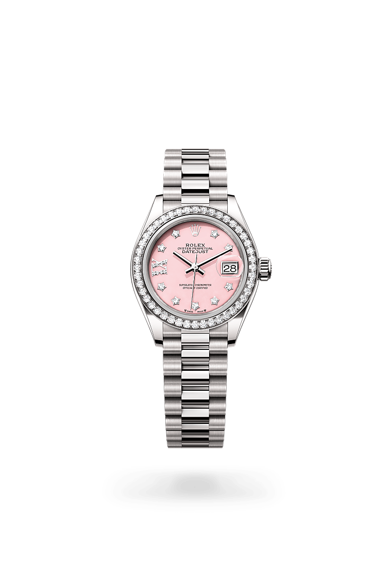 Rolex Lady-Datejust Oyster, 28 mm, Weißgold mit Diamanten m279139rbr-0002