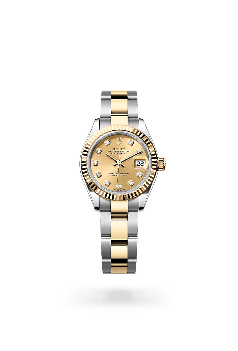 Rolex Lady-Datejust Oyster, 28 mm, Edelstahl Oystersteel und Gelbgold m279173-0012