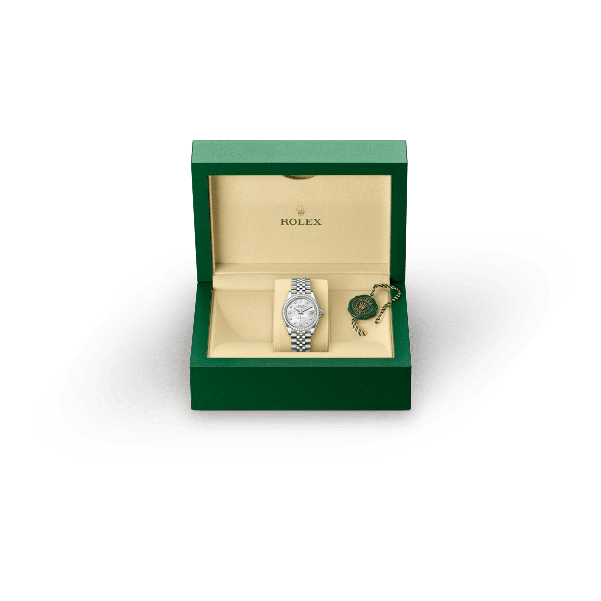 Rolex Datejust 31 Oyster, 31 mm, Oystersteel, white gold and diamonds M278384RBR-0008