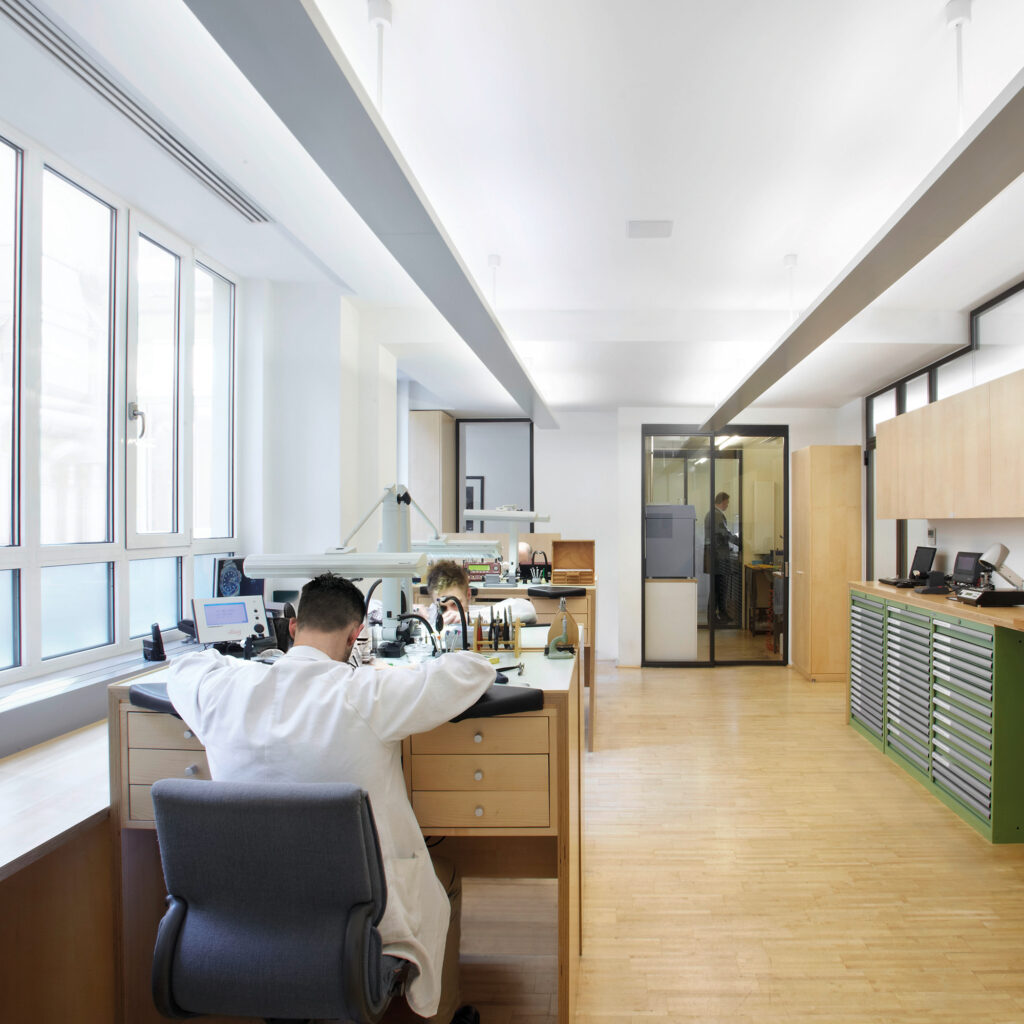The watchmaking workshop at Juwelier Wagner
